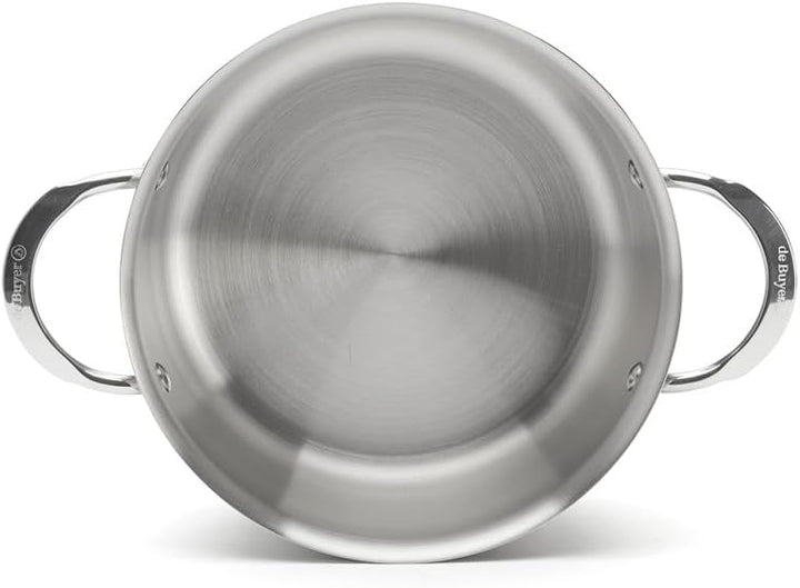De Buyer - Kochtopf ohne Deckel, Edelstahl, 3-lagig, Durchmesser 20 cm, 3605.20
