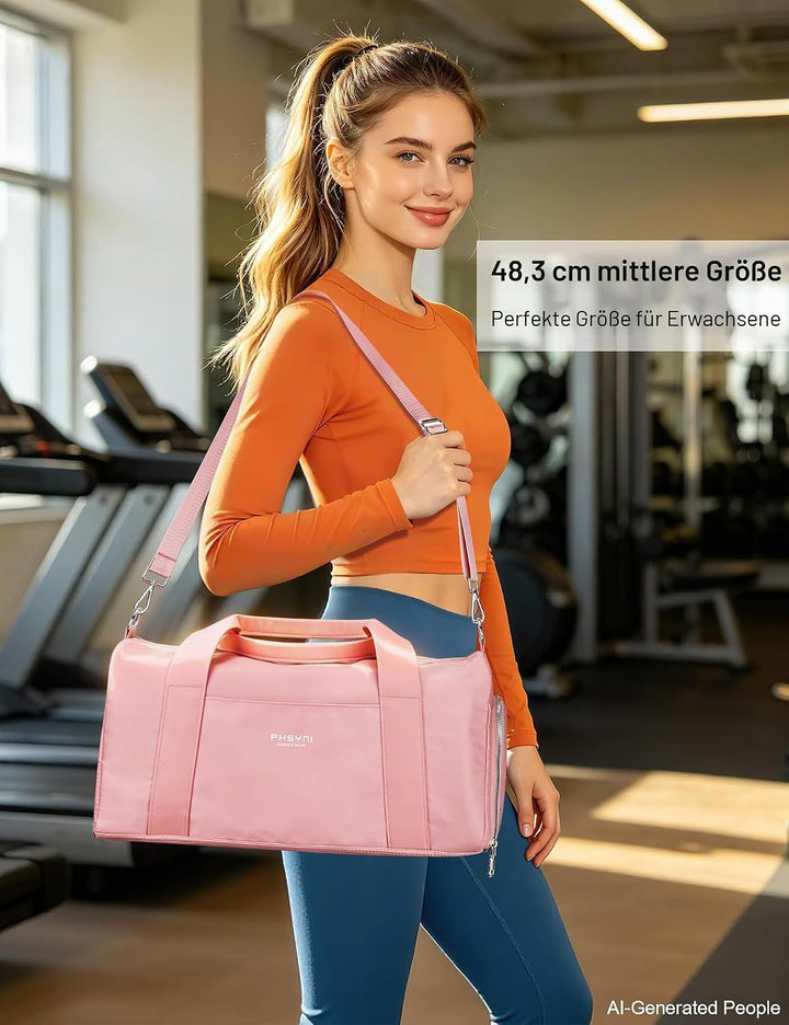 19 Zoll Sporttasche Reisetasche für Damen und Herren,wasserdichte Handgepäcktasche,Trainingstasche f