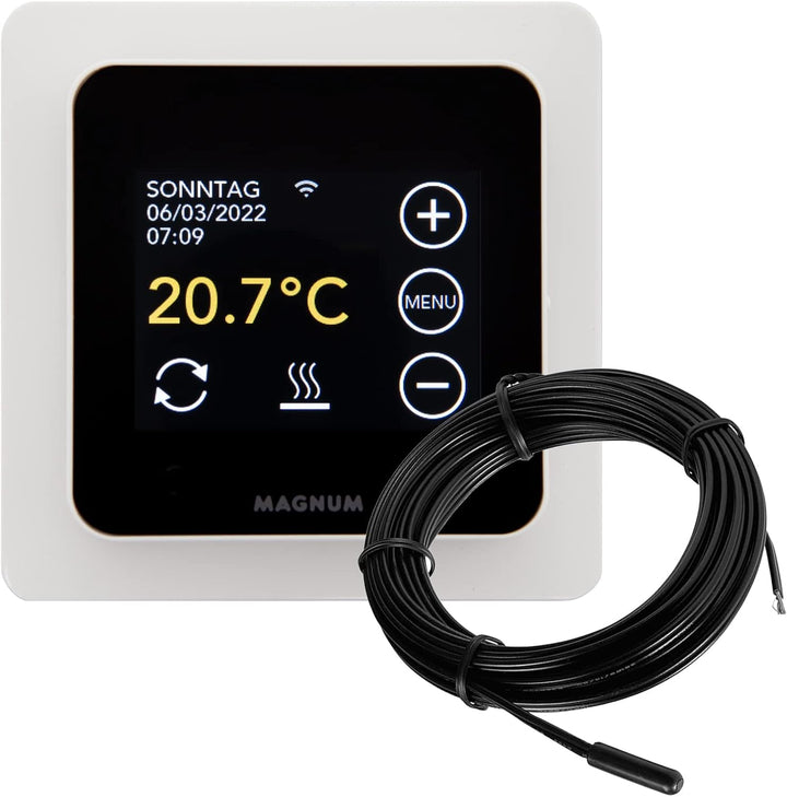 MRC WiFi Smart Thermostat/Raumregler mit Bodenfühler für Fussbodenheizung, Elektro-Heizung, Konvekto