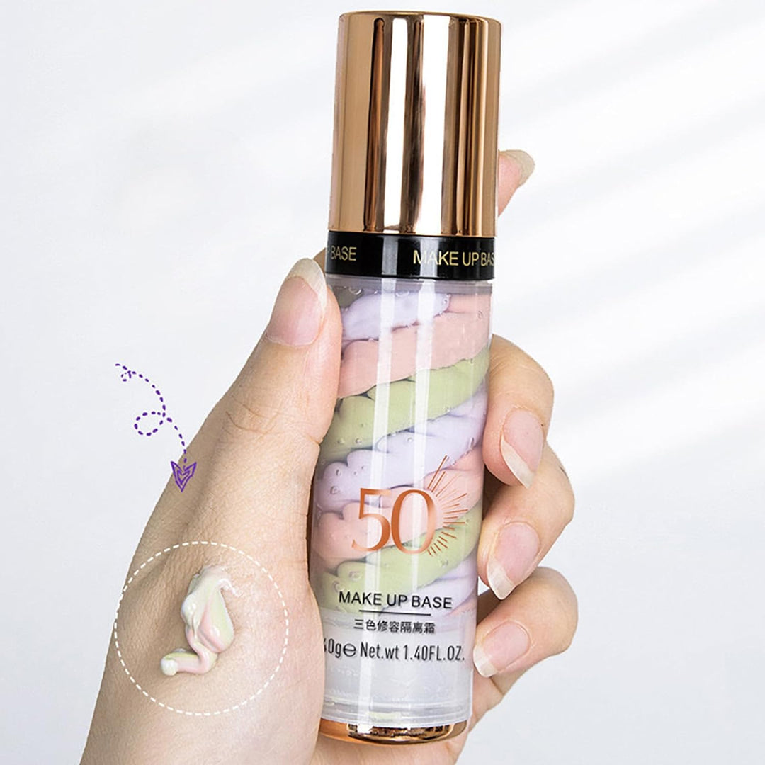 Skynest 2pcs Pore Primer, Color Correcting Facial Serum, Face Makeup Primer Base,Isolation Cream,Inv