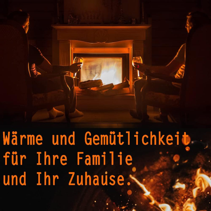 Flameup Brennholz Gemischt Kaminholz 25 kg Buche Eiche Birke Kiefer Fichte Holz Für Ofen und Kamin K