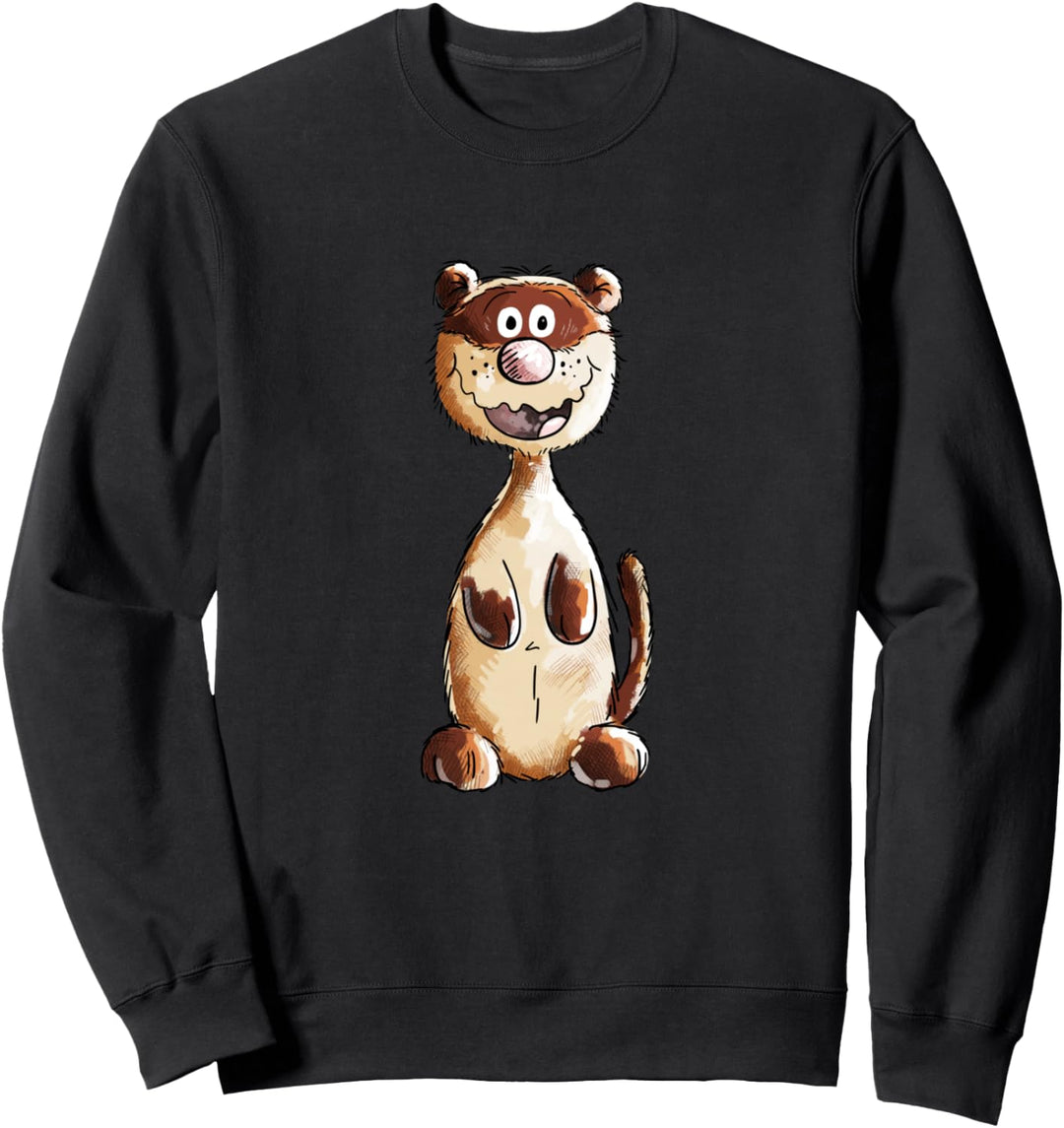 Happy Frettchen I Marder Iltis Fun Geschenk Sweatshirt