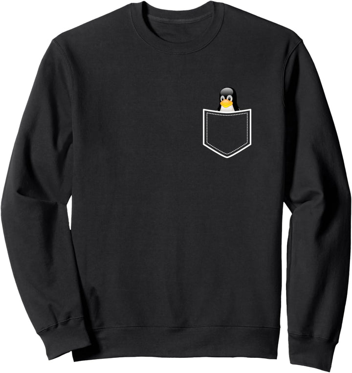 Linux Pinguin Tux Weiss Sweatshirt