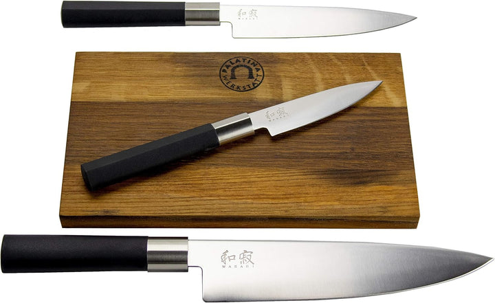 Kai Wasabi Black ultrascharfes Kochmesser-Set | Kochmesser 20 cm | Officemesser 10 cm | Allzweckmess