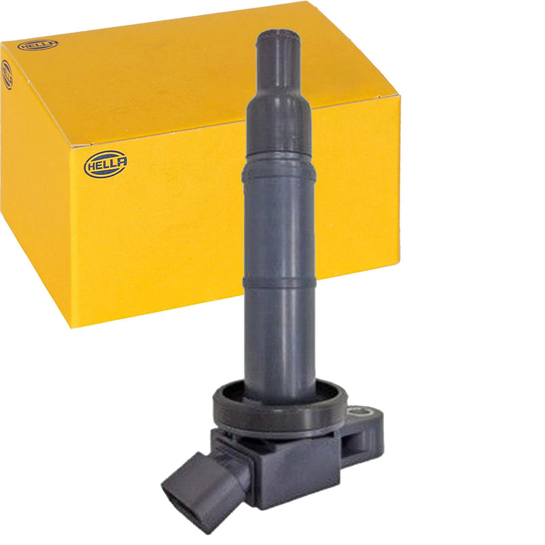 HELLA 5DA 358 000-381 Zündspule - 12V - 4-polig - Kerzenschachtzündspule - geschraubt