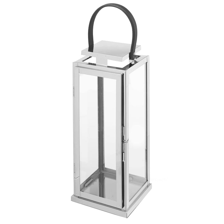 Gartenfreude Edelstahl 15,5 x 15 x 37 cm Laterne, Metall, 15.5 x 15 x 37 cm 15.5 x 15 x 37 cm Edelst