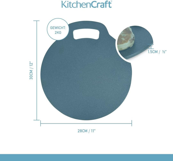 KitchenCraft Backstein mit Antihaftbeschichtung und Rezepten in Geschenkbox, rund, Gusseisen, 27 cm