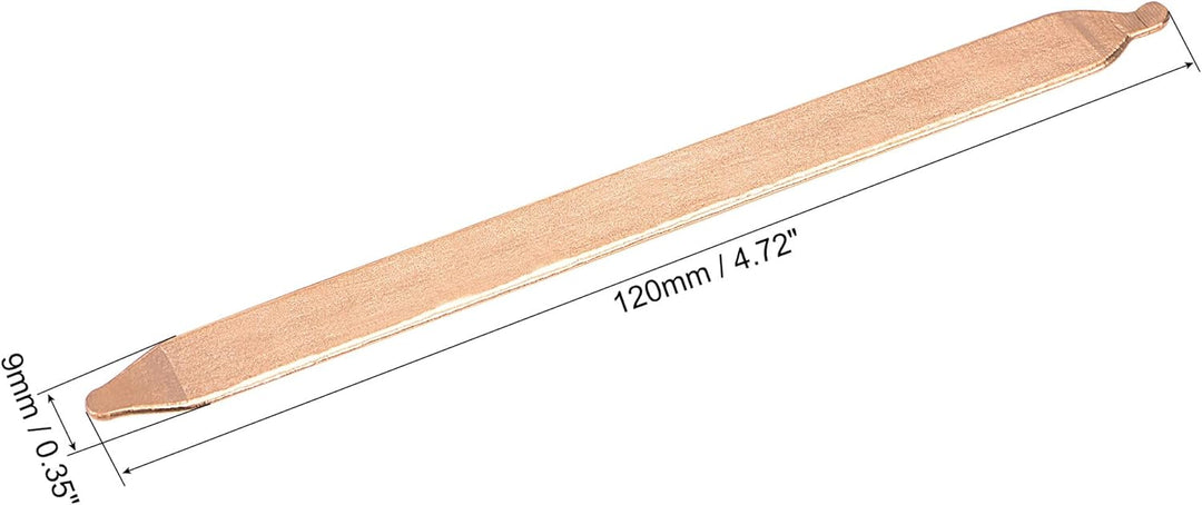 sourcing map Flaches Kupfer Heatpipe zum Kühlen von Laptop CPU GPU Kühlkörper 120 mm x 9 mm x 1 mm