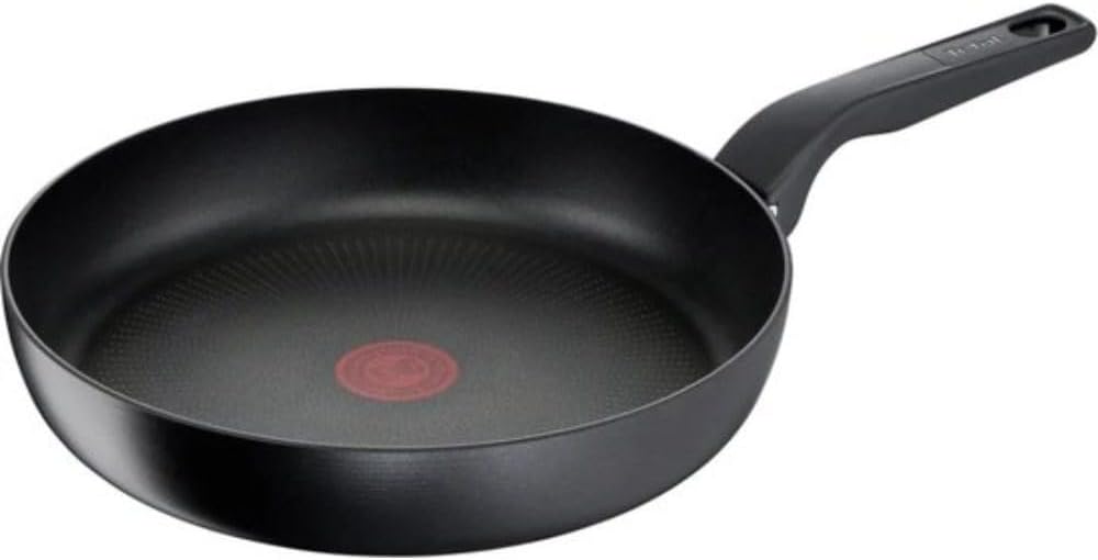Tefal Hard Titanium Pro Pfannenset, Bratpfannen Ø24/28cm, Extra tief, Induktion, Aluminium, Schwarz