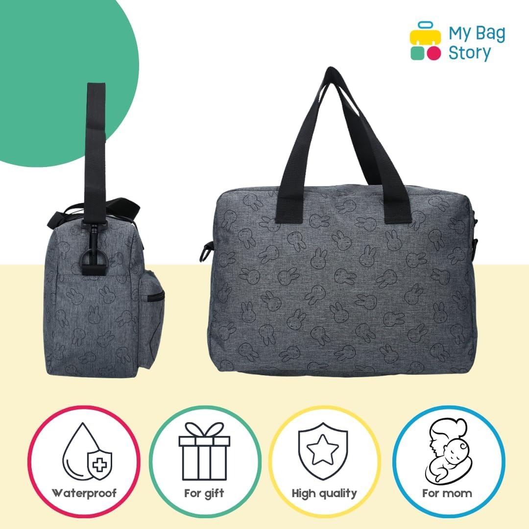 mybagstory - Wickeltasche mit grosser Kapazität mit Wickelunterlage Motiv Miffy – Grösse 40 cm – ver