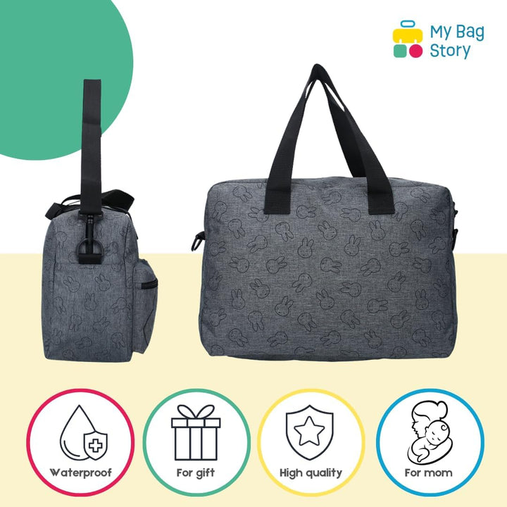 mybagstory - Wickeltasche mit grosser Kapazität mit Wickelunterlage Motiv Miffy – Grösse 40 cm – ver
