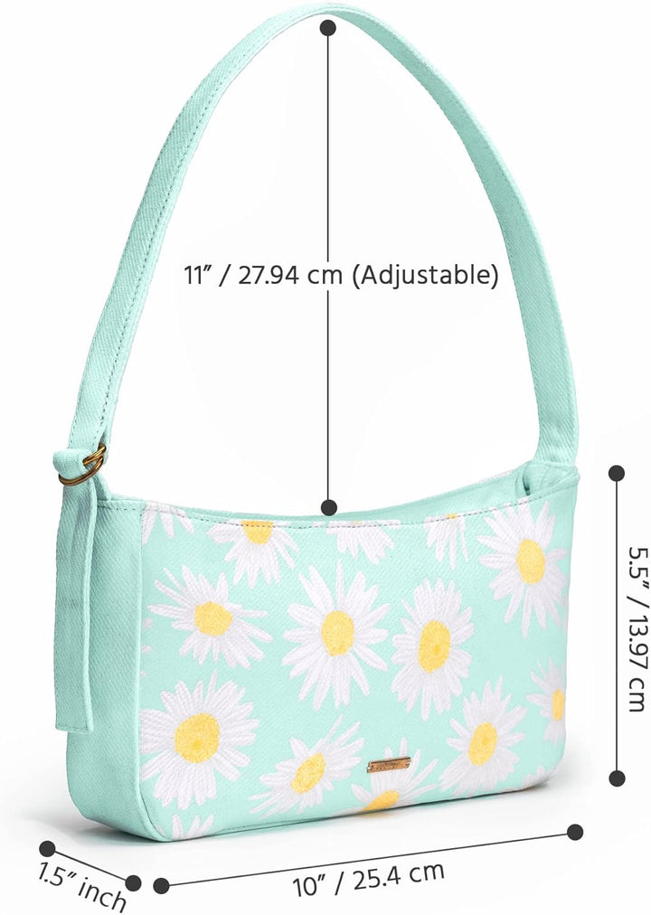 Eco Right Damen Organic Kleine Retro-umhängetasche für Frauen und Mädchen Shoulder Bag Mintgrün, Min