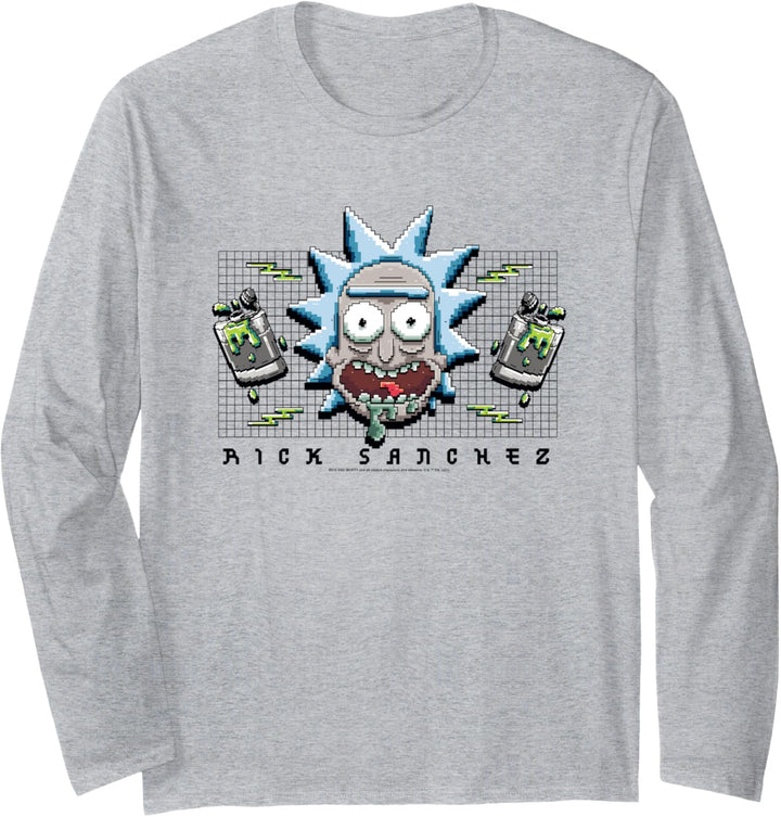 Rick and Morty Pixel Rick Langarmshirt