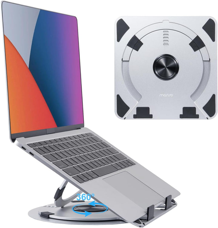 MOSISO Laptopständer für Schreibtisch,Einstellbar Aluminium Legierung Computerständer mit 360 Grad D