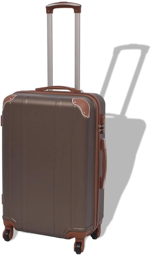 vidaXL Kofferset 4-TLG. Kaffeebraun Hartschalenkoffer Reisekoffer Set Trolley