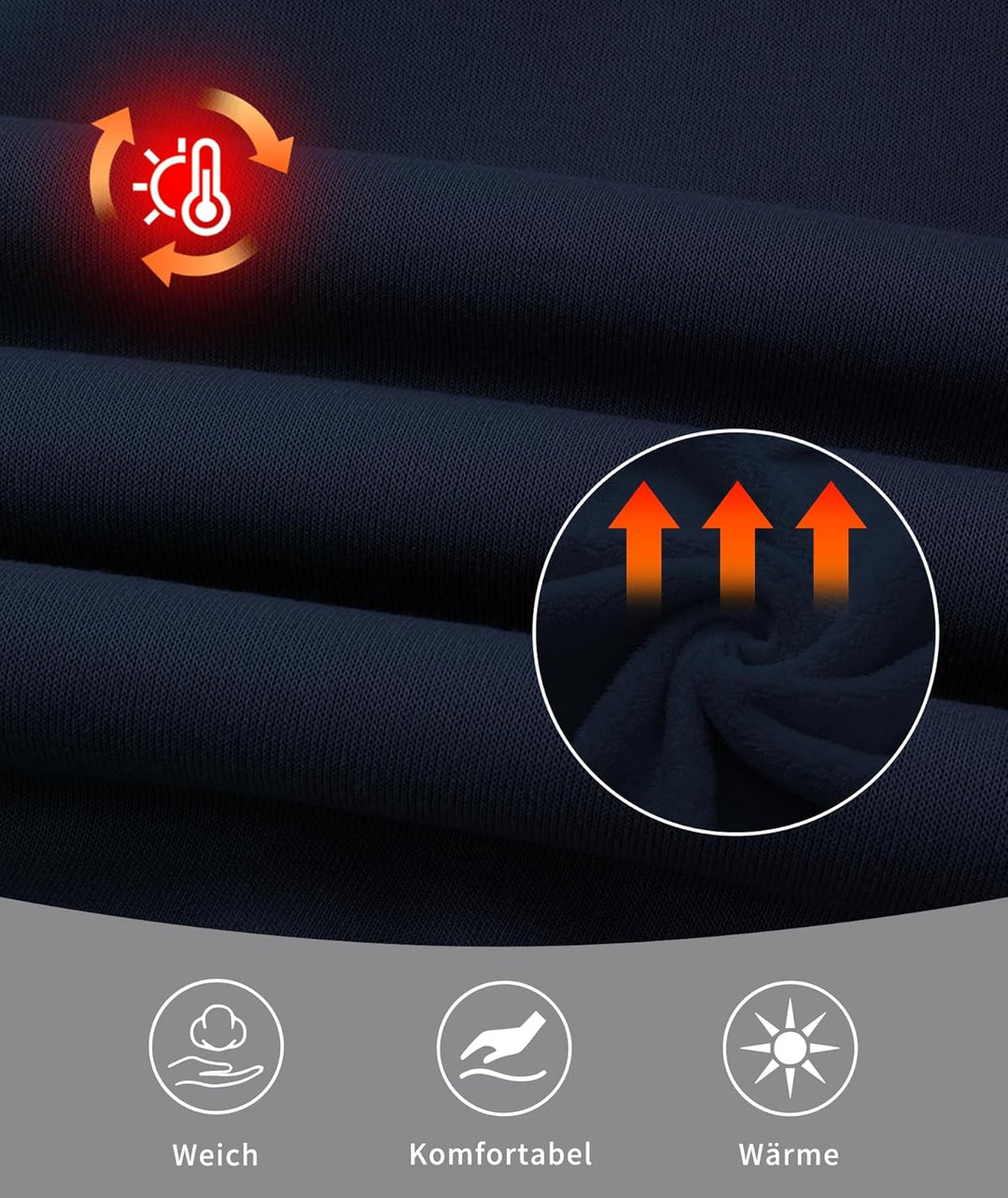 SwissWell Herren Fleecejacke Full Zip Kapuzenjacke Winter Sweatjacke mit Kapuze Gefütterte Hoodie Mä