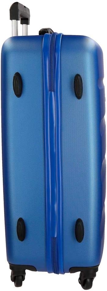 Roll Road Flex Grosser Koffer Blau 51x74x28 cms Hartschalen ABS Kombinationsschloss 91L 3,8Kgs 4 Räd