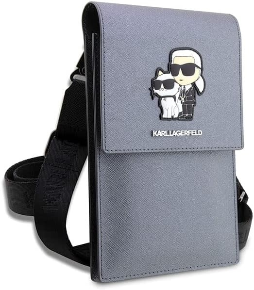 KARL LAGERFELD Tasche KLWBSAKCPMG Silber Saffiano Karl & Choupette