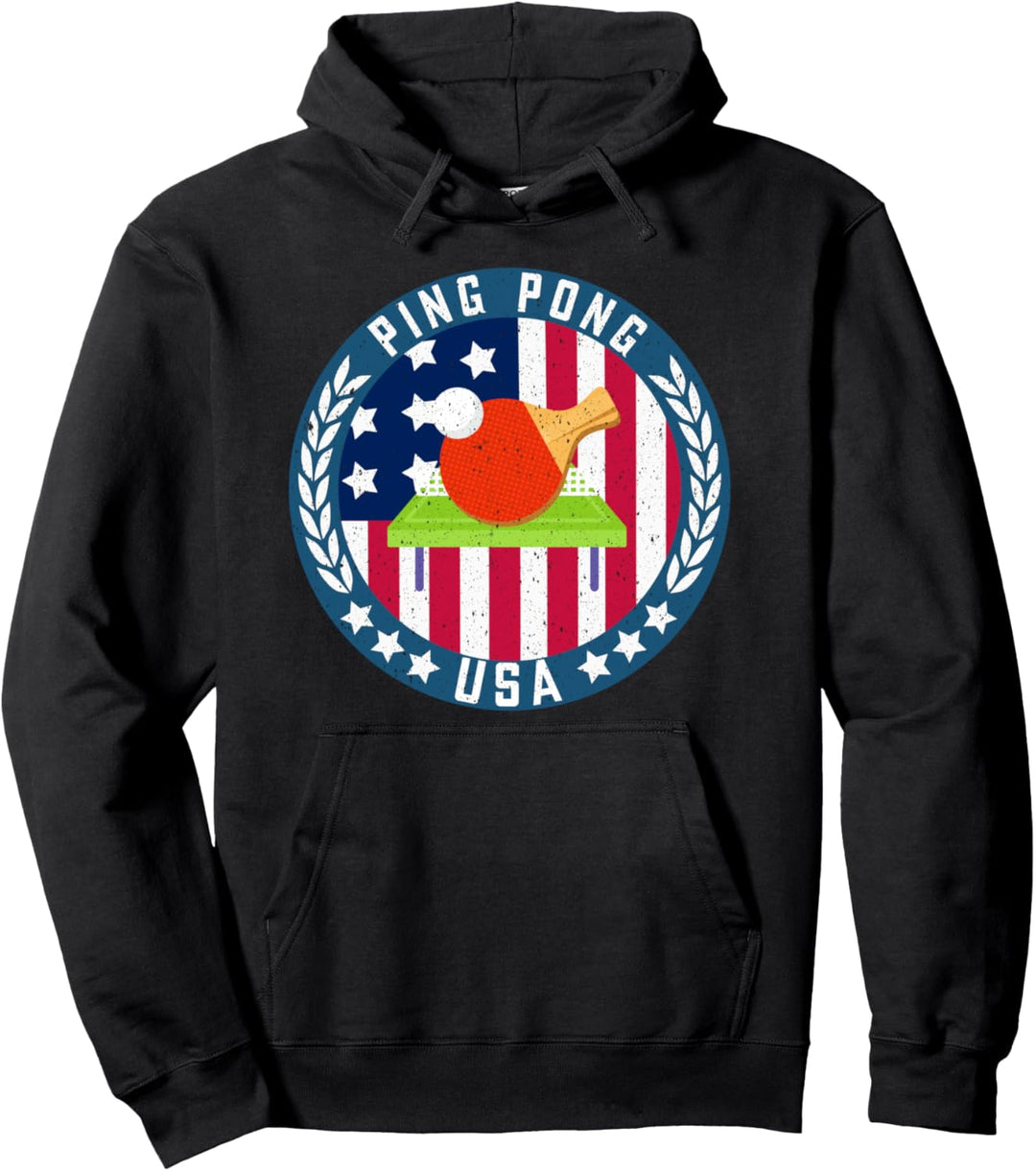 Tischtennis-Tischtennis Ping Pong USA Lustiges Tischsport-Ge Pullover Hoodie