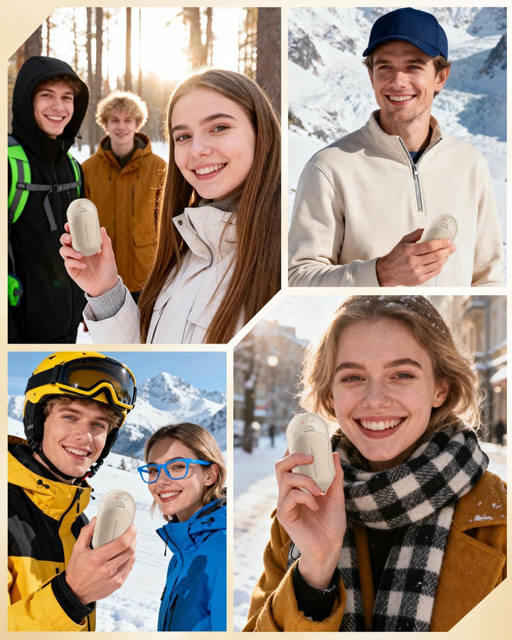 BOSONER Handwärmer Elektrisch Taschenwärmer Wiederaufladbar: 2er-Set 6000mAh Elektrischer Handwärmer