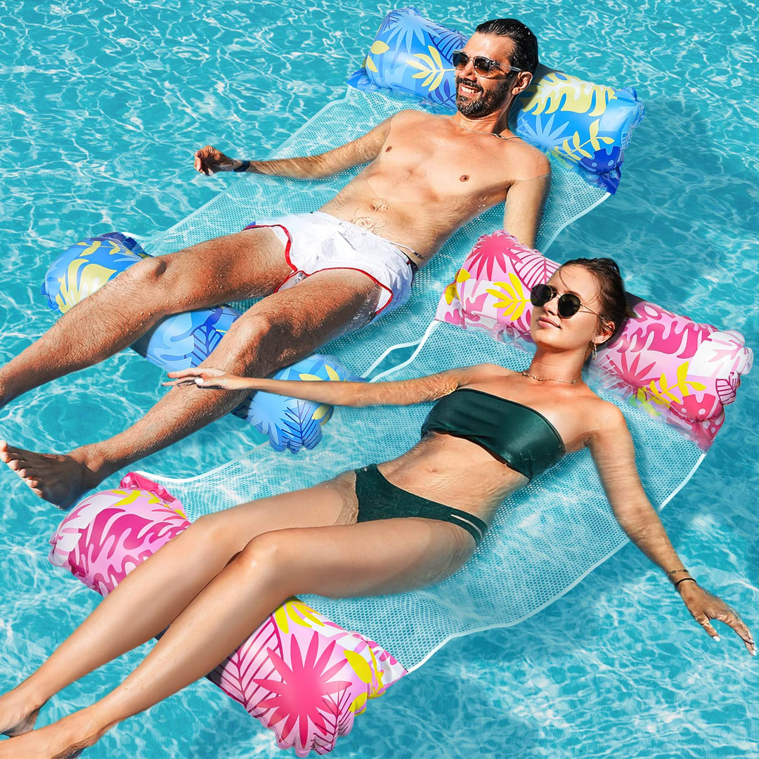 Elidepe Luftmatratze Pool, XL Pool Spielzeug Luftmatratze Wasser, 2 Stück PoolZubehör Spass Erwachse