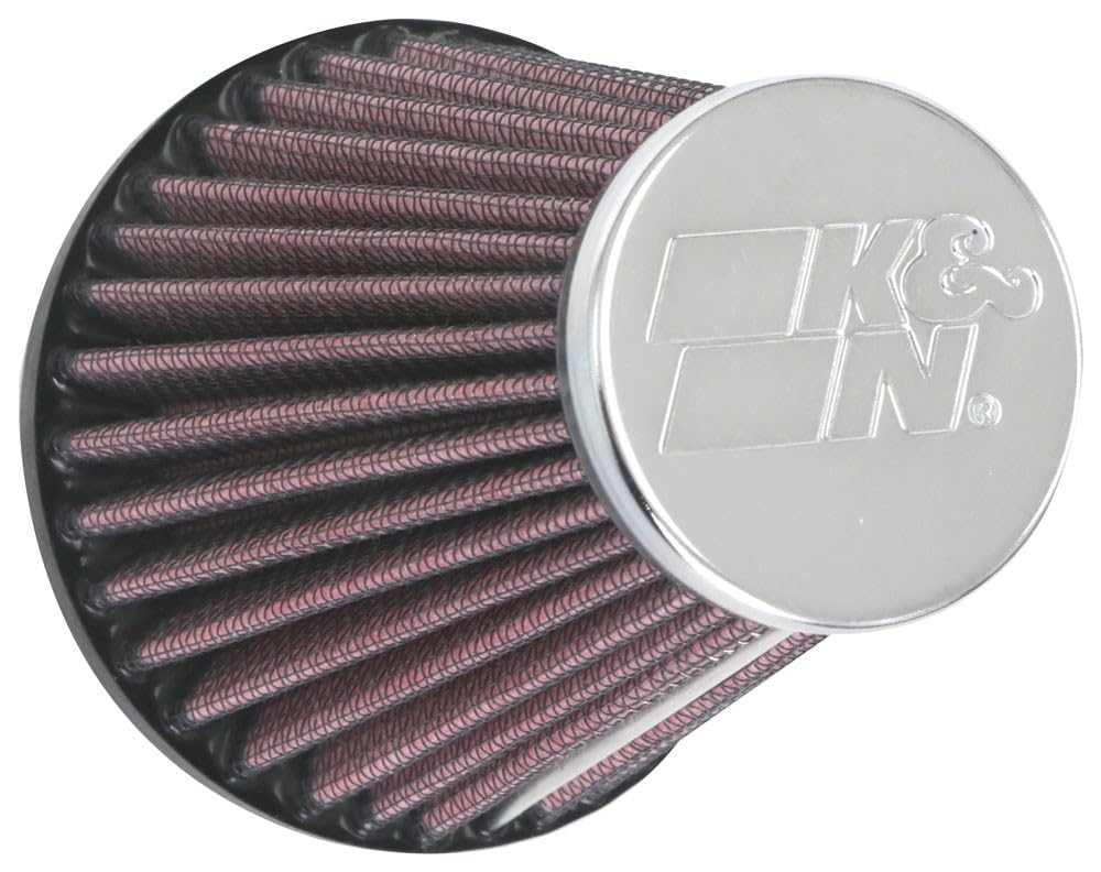 K&N RC-1920 KFZ und Motorrad Universal Chrom Filter, Rot