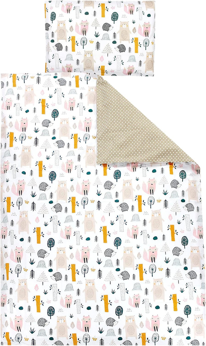 TupTam Kinder Bettwäsche Gemustert 2-Teilig Wendebettwäsche, Farbe: Waldtiere, Grösse: 135x100 cm 13