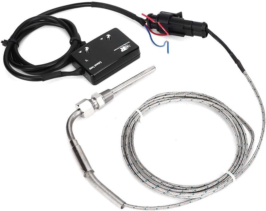 abgastemperaturanzeige,Universal Digitale Abgastemperaturanzeige mit Sensor 0-1000C Auto Auspuff Tem