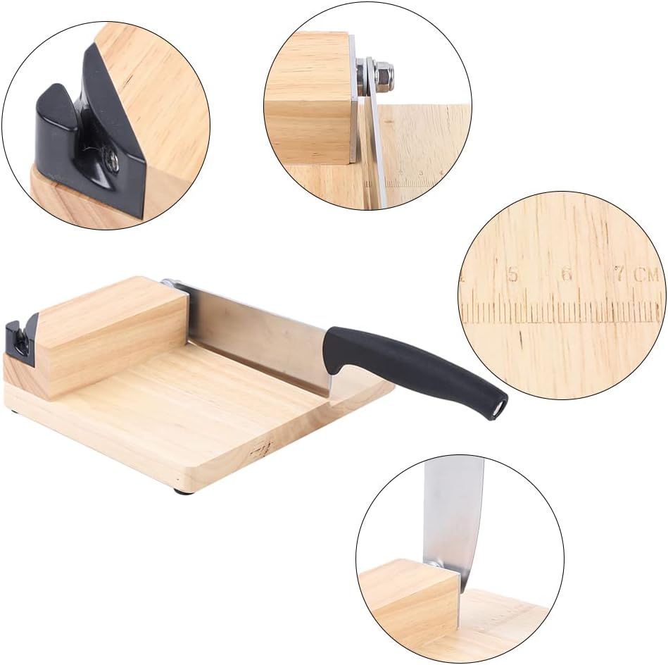 Küchenschneider Holzfuss Schneider Biltong Cutter Edelstahl & Gummiholz Basis Manueller Biltong Cutt