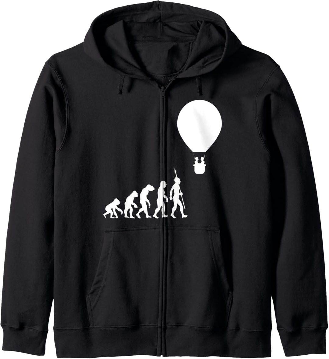 Ballonfahrer Heissluftballon Evolution Fun Sport Witzig Cool Kapuzenjacke