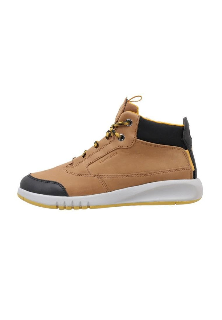 Geox Jungen J Aeranter Boy ABX A Chukka Boot 31 EU Brown Dk Yellow, 31 EU Brown Dk Yellow