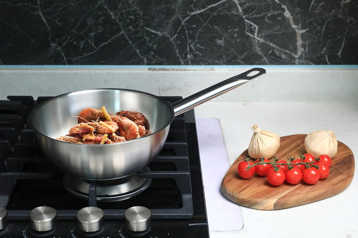 METRO Professional Sauteuse | Ø 24 cm | 1 Liter | Edelstahl | Induktion | Schüttrand | Backofenfest