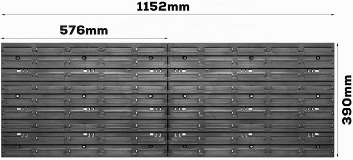 Lagersystem Wandregal 1152 x 390 mm , 14 stck. Box , Stapelboxen Schüttenregal Sichtlagerkästen , Ex