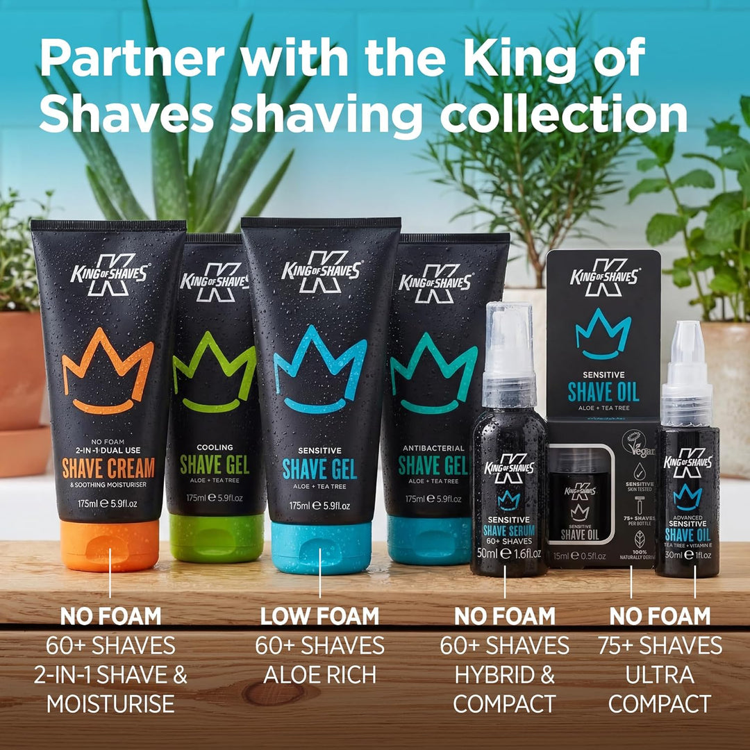 King of Shaves 5-Blade Razor with Precision Trimmer 12-Cartridges - NO Razor Handle NOT Compatible w