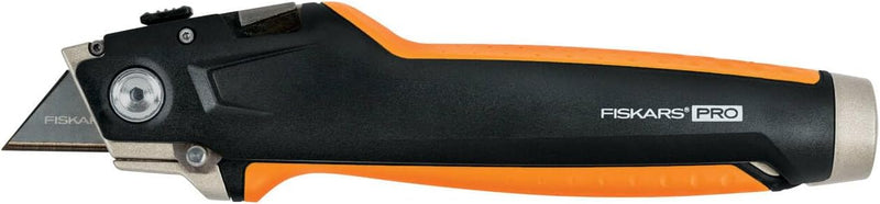 Fiskars Universal-Trockenbaumesser, Länge 18,5 cm, Rostfreier Stahl/Kunststoff, Schwarz/Orange, Carb