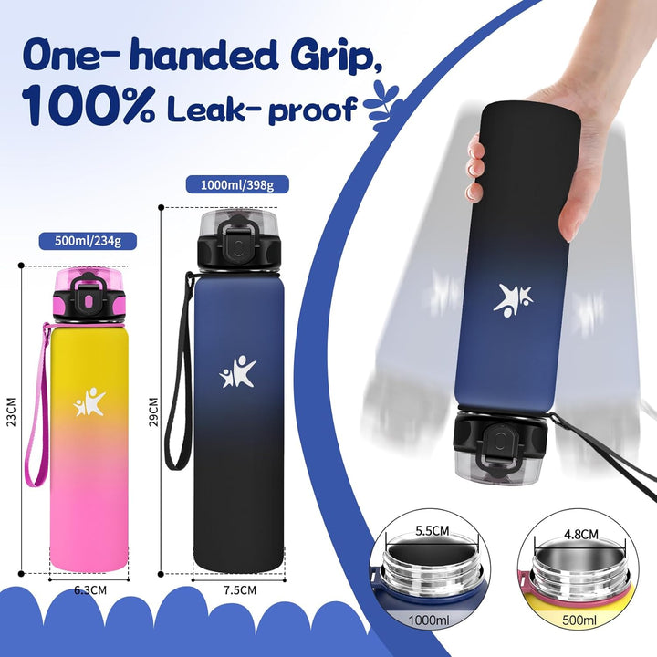 KollyKolla Thermosflasche 500ml, BPA-Frei Isolierflasche, Auslaufsicher Thermoskanne, Doppelwandisol