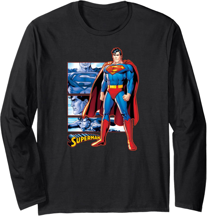 Superman Comic Panels Langarmshirt