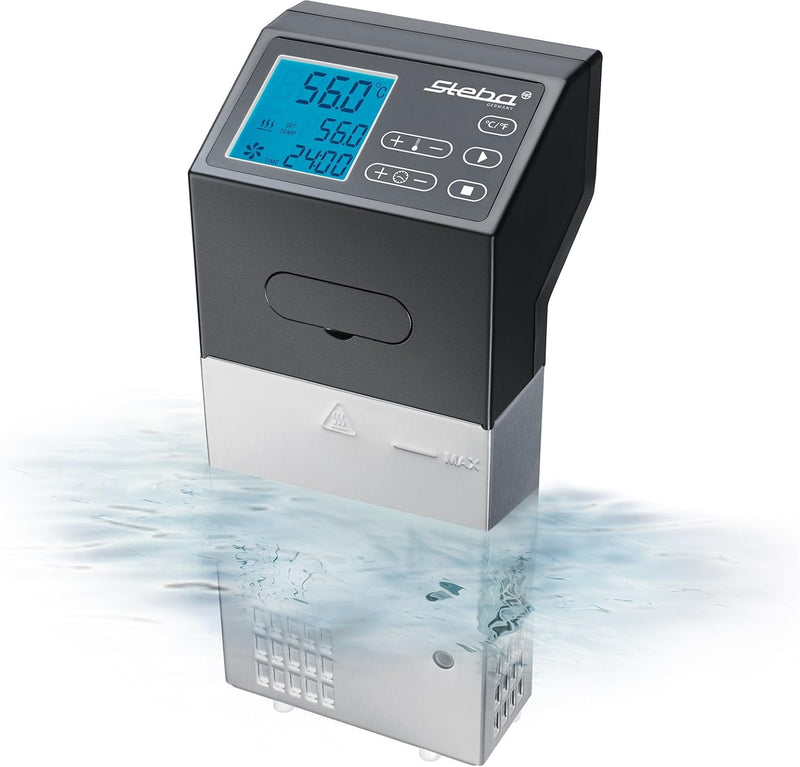 Steba SV 100 PROFESSIONAL Sous-Vide Garer Pumpleistung 7.5 L / Min, 1500 W, schwarz, Edelstahl