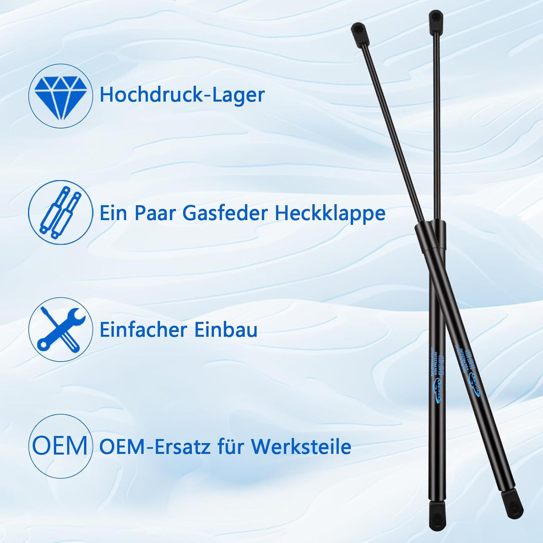 2Pcs Gasfeder Heckklappendämpfer für Hyundai Santa Fe I SM 2001-2006 Gasdruckfeder Dämpfer Kofferrau