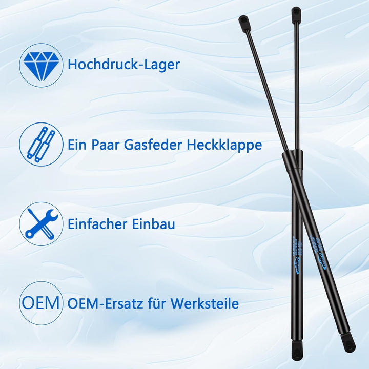 2Pcs Gasfeder Heckklappendämpfer für Hyundai Santa Fe I SM 2001-2006 Gasdruckfeder Dämpfer Kofferrau
