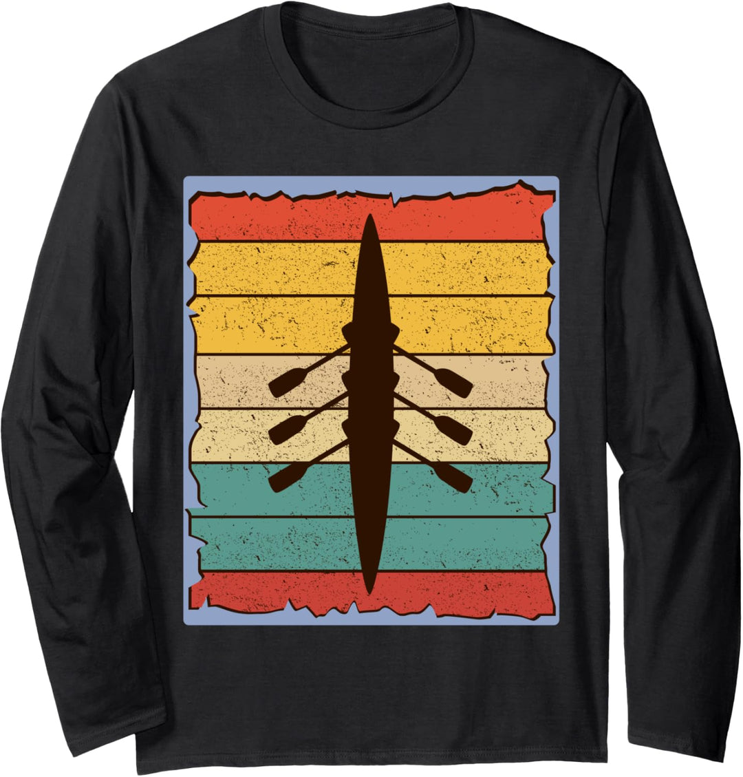 Rudern Vintage Classic Retro Ruder Langarmshirt