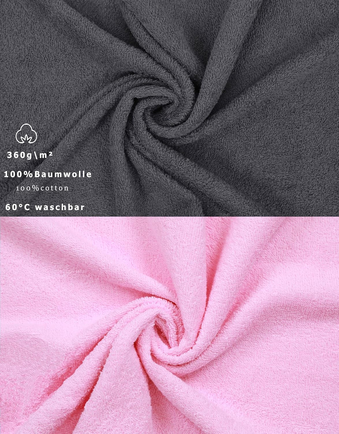 Betz Handtuch 6er Pack Handtücher Set Palermo Grösse 50x100 cm 100% Baumwolle - gut trocknend, leich
