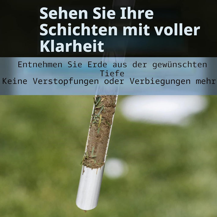 Sleekspace Bodensonde mit kleinen Bodenprobenbeuteln. 50,8 cm-Bodenprobensondenstab. Zum Patent ange