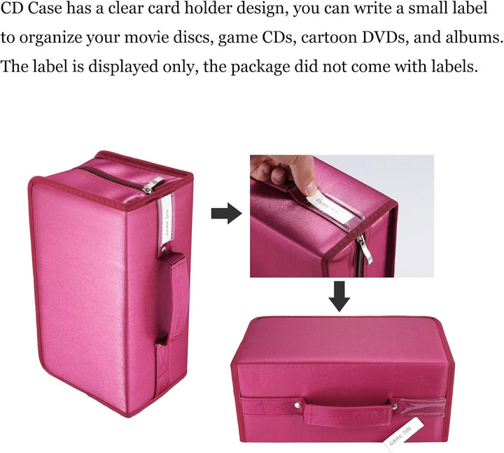 alavisxf xx CD Tasche, 160 CD/DVD Tasche Nylon CD Taschen Aufbewahrung Schutzhülle DVD Lagerung CD T