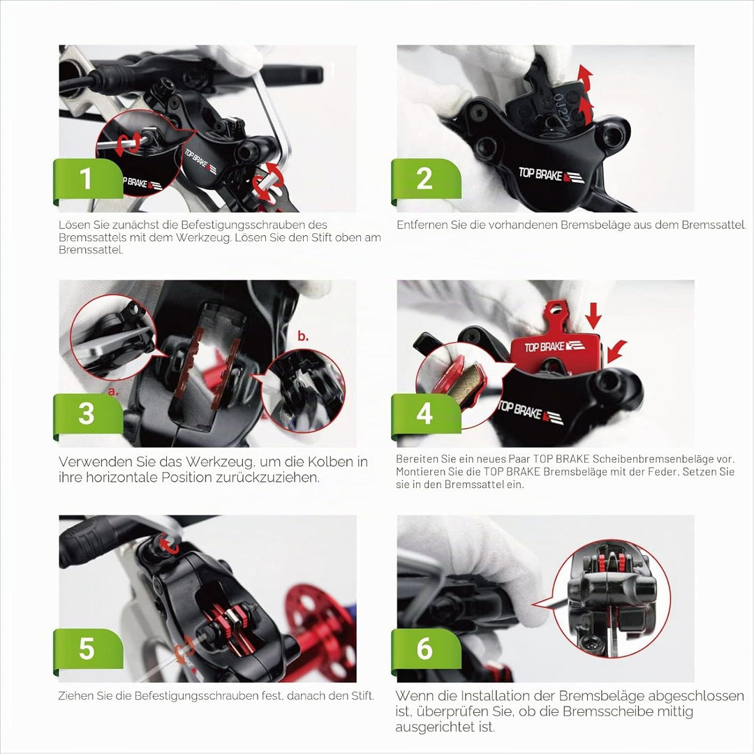 Top Brake Scheibenbremsbeläge Fahrrad für AVID SRAM Code R/RE/RSC, Guide RE