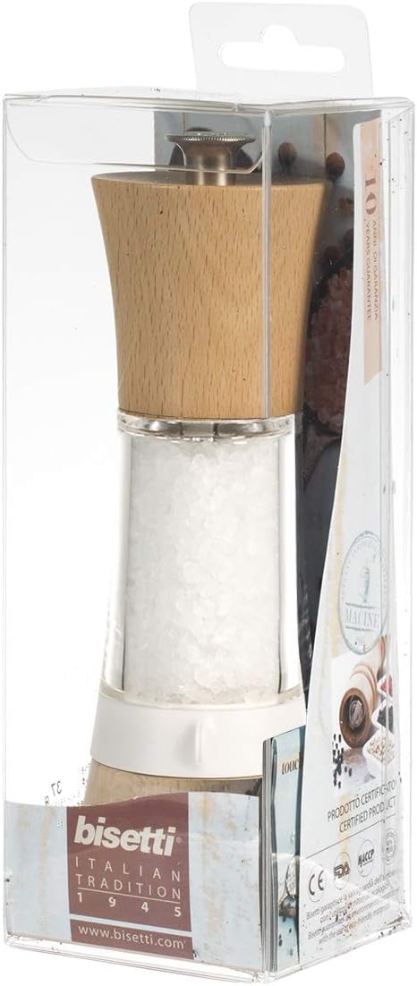 Bisetti Salzmühle, Holz, Hellbraun, 18 h cm, 18 cm