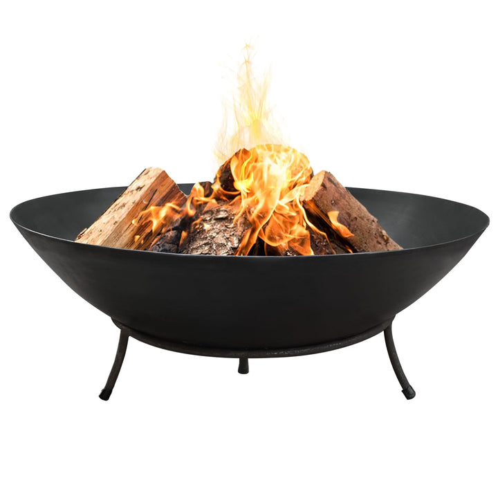 Köhko Feuerschale Marbela ca. 50x50x24 cm aus Stahl mit 3 Füsse für Grillabend Gartefeuer BBQ Campin