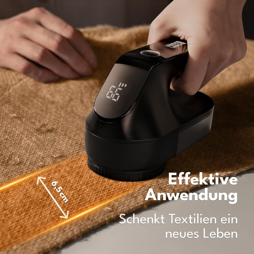 LEBENLANG Fusselrasierer Elektrisch 2000mAh - Inkl. LED Anzeige & Reinigungspinsel I Bis zu 2h Laufz