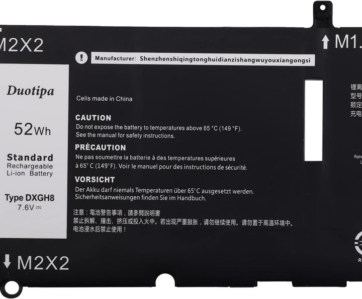 Swark Laptop Akku DXGH8 Replacement Komplett with XPS 13 9370 9380 Inspiron 13 7390 7391 2-in-1 5390