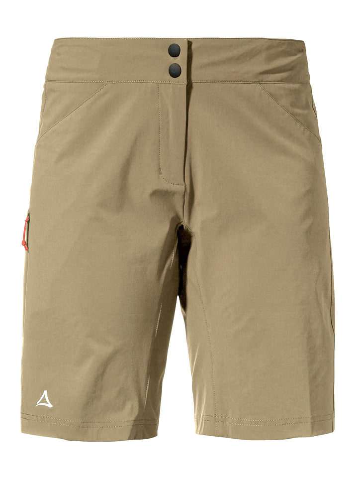 Schöffel Damen Shorts Danube L, Wasserabweisende Radhose, schnell trocknende Fahrradhose mit Bundver